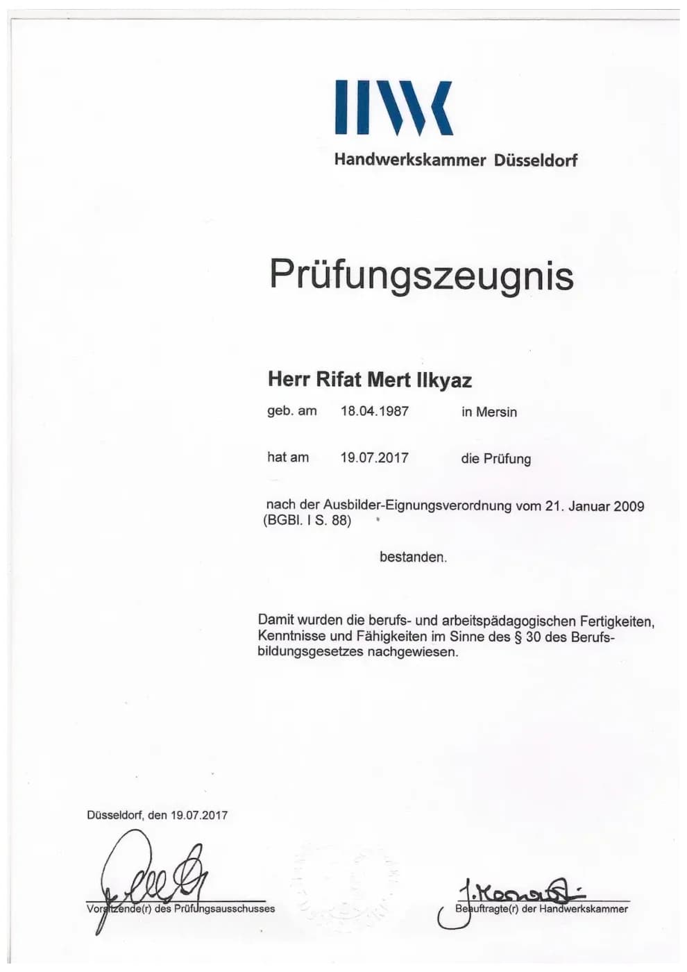 Zertifikat der RKS Rohr und Kanal Technik GmbH (06)