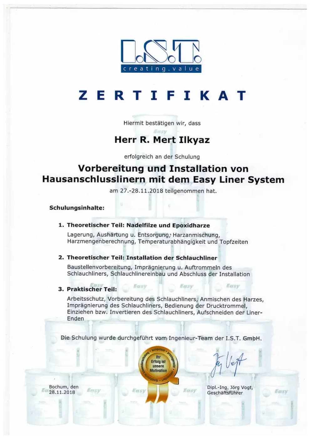 Zertifikat der RKS Rohr und Kanal Technik GmbH (07)