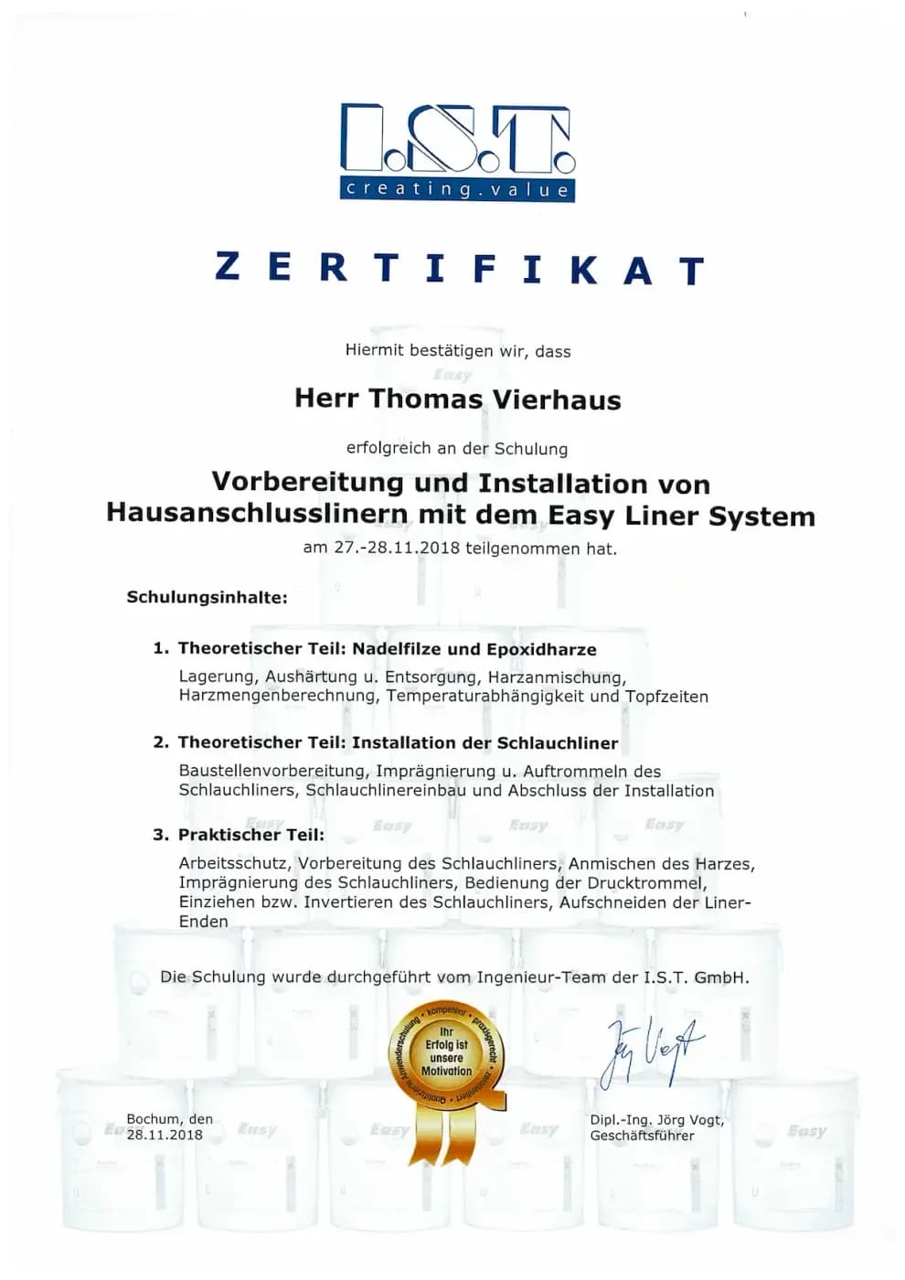 Zertifikat der RKS Rohr und Kanal Technik GmbH (19)